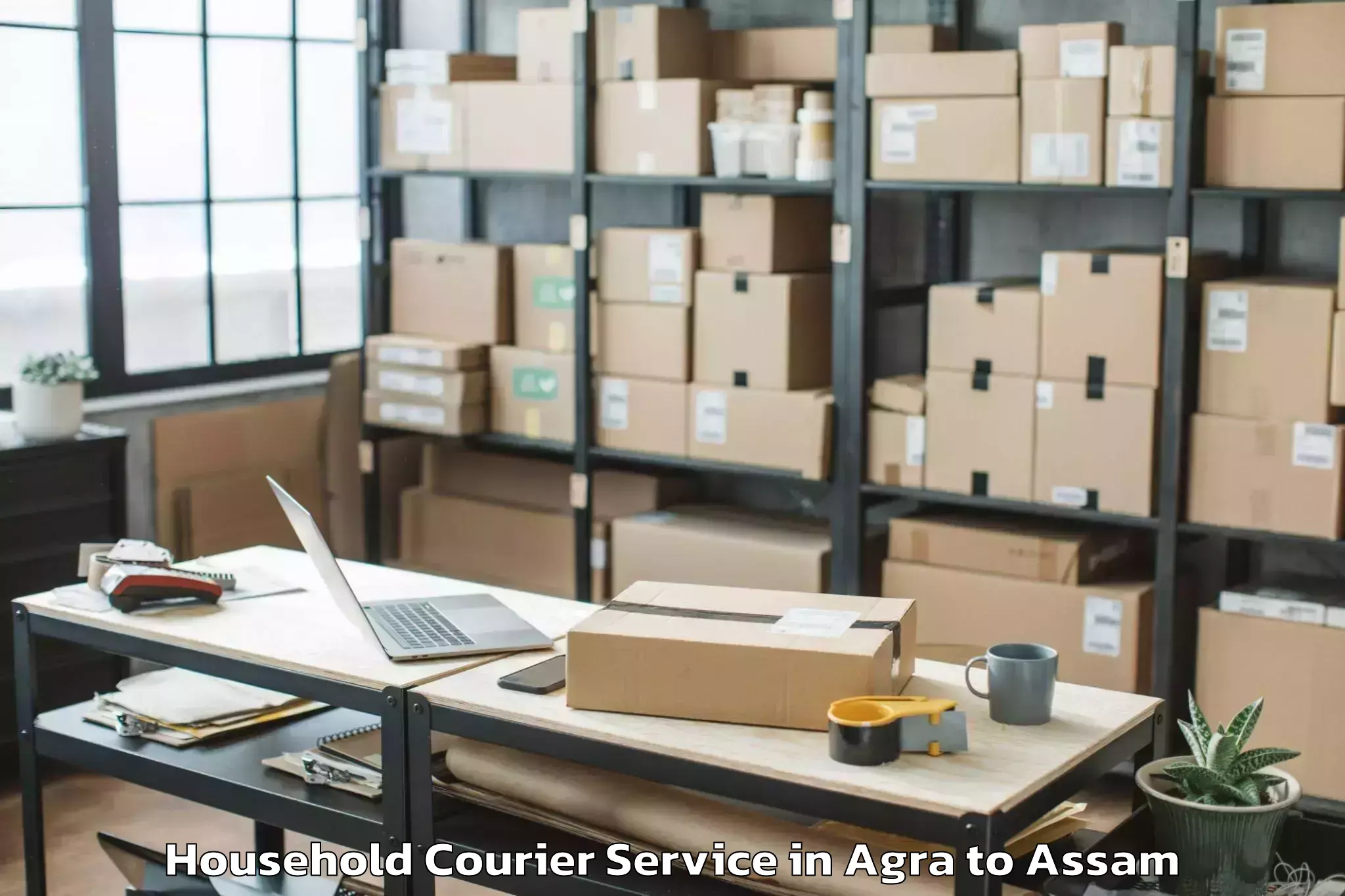 Easy Agra to Raha Household Courier Booking